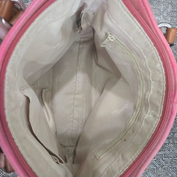 🐢 Fossil Barbie Pink Pebble Leather Satchel Bag. Super Cute!! 🥰🥰🥰 - Picture 7 of 11